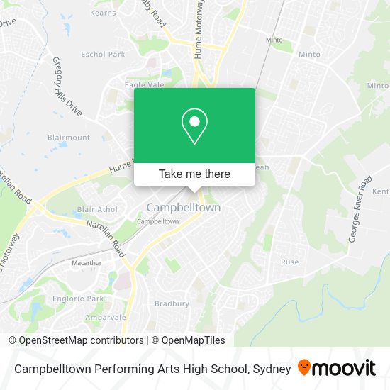 How to get to Campbelltown Performing Arts High School in Campbelltown