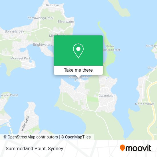 How to get to Summerland Point by bus or train?