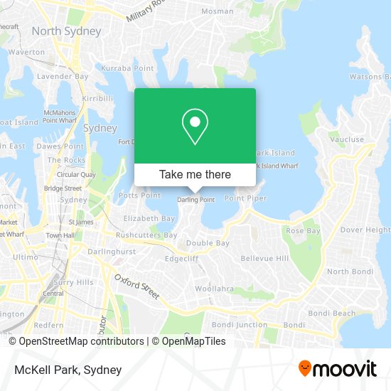 How to get to McKell Park in Darling Point by Bus, Train or Ferry?
