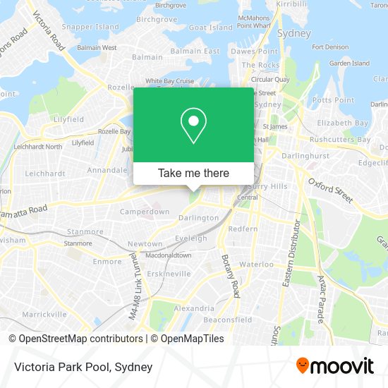 How to get to Victoria Park Pool in Camperdown (NSW) by bus, train or metro?