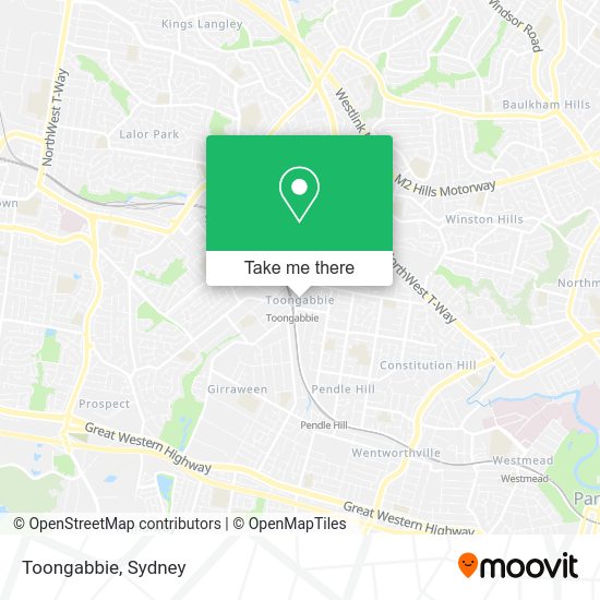 How to get to Toongabbie in Toongabbie (NSW) by train or bus?