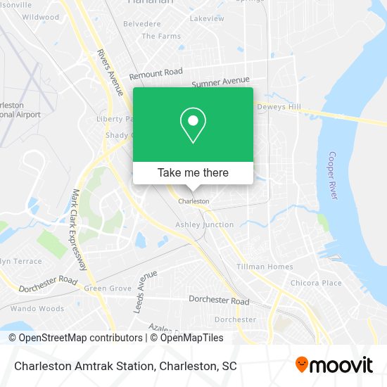 How to get to Charleston Amtrak Station in North Charleston by bus?