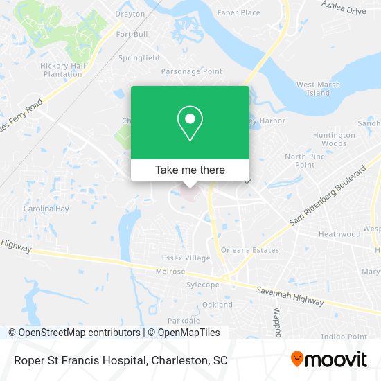 How to get to Roper St Francis Hospital in West Ashley by bus?