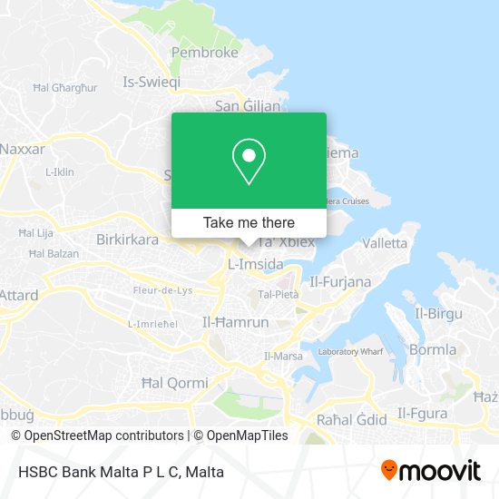 How to get to HSBC Bank Malta P L C in Msida by bus?