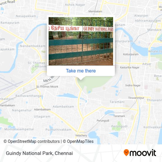 How to get to Guindy National Park in Mambalam Gundy by bus, metro or