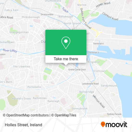 How to get to Holles Street in Dublin by bus, light rail or train?