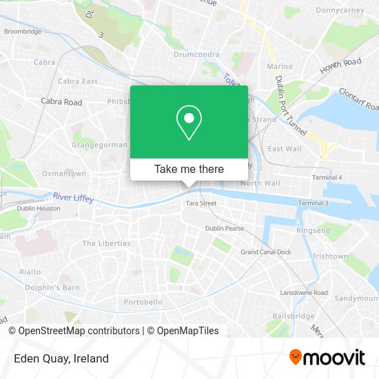 How to get to Eden Quay in Dublin by bus or train?