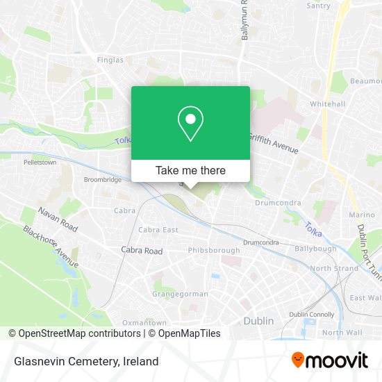 How to get to Glasnevin Cemetery in Dublin by bus or train?