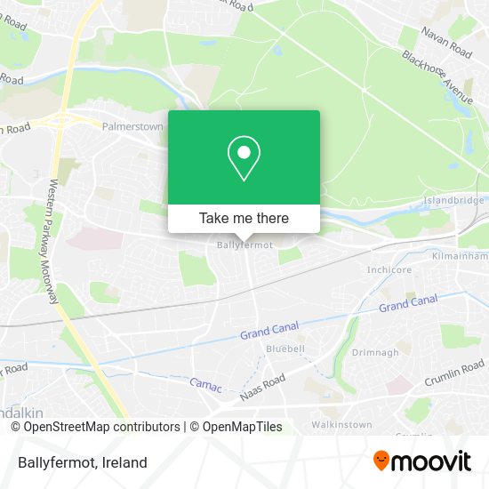 How to get to Ballyfermot in Dublin by bus or train?
