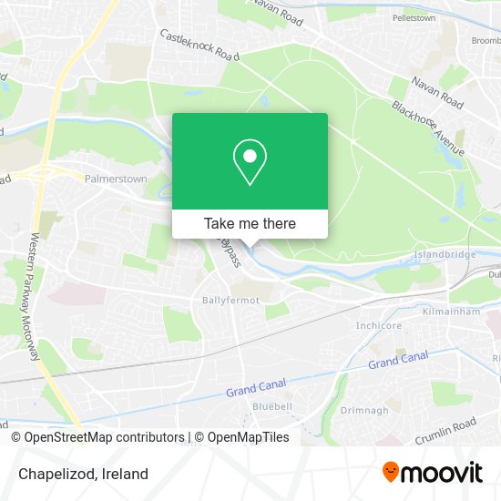 How to get to Chapelizod in Dublin by bus or train?
