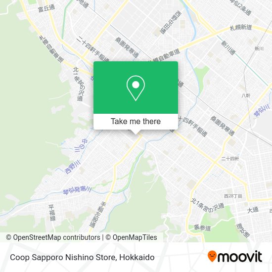 How to get to コープさっぽろ にしの店 in 札幌市 by bus?