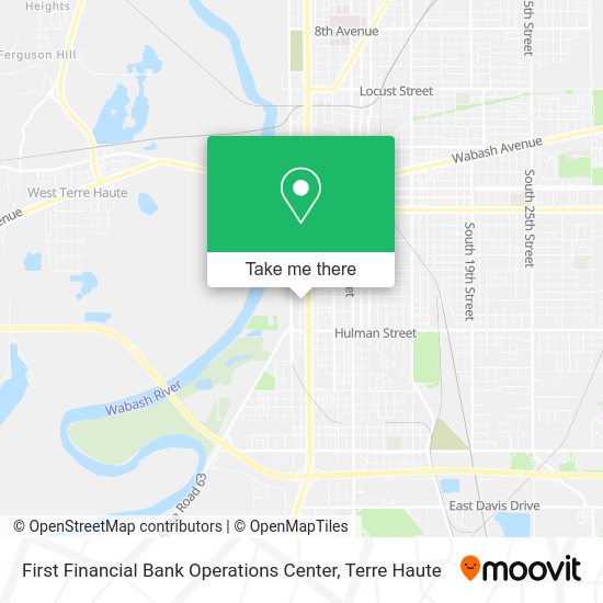 How to get to First Financial Bank Operations Center in Terre Haute by bus?