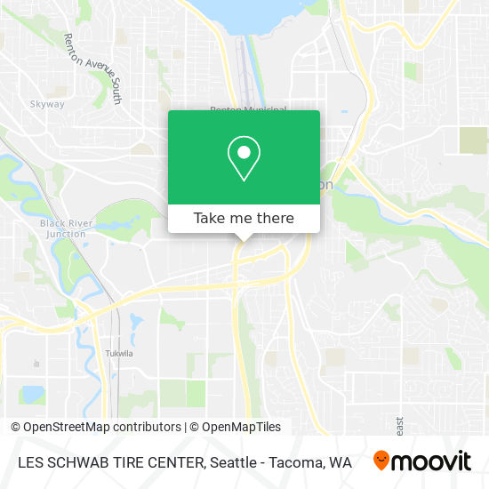 How to get to LES SCHWAB TIRE CENTER in Renton by Bus, Light Rail or