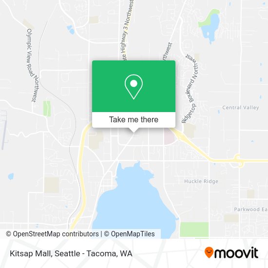 How to get to Kitsap Mall in Silverdale by Bus or Ferry?