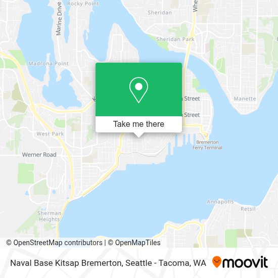 How to get to Naval Base Kitsap Bremerton by bus or ferry?