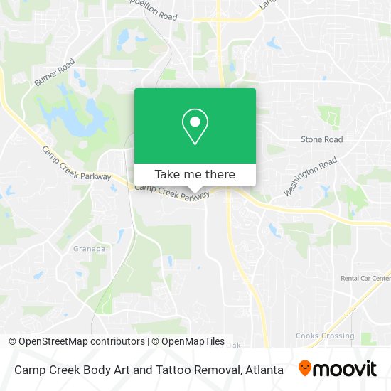 How to get to Camp Creek Body Art and Tattoo Removal in