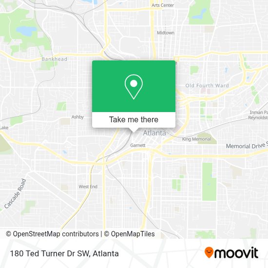 How to get to 180 Ted Turner Dr SW in Atlanta by bus or subway?