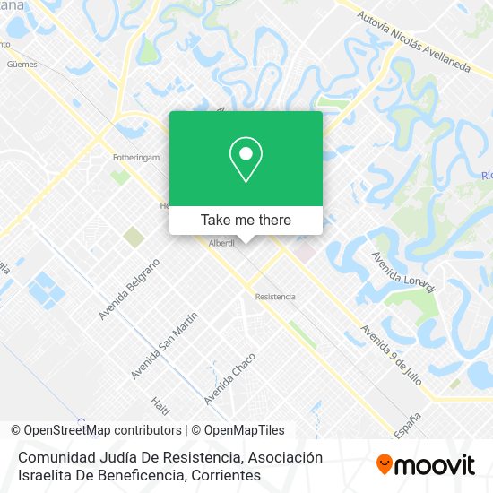 ¿Cómo llegar a Comunidad Judía De Resistencia, Asociación Israelita De