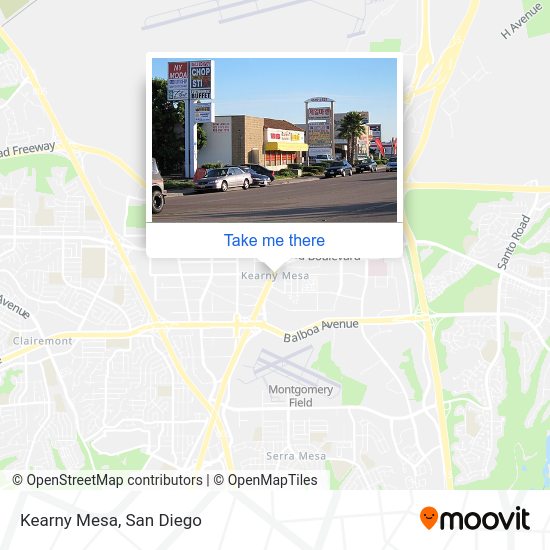 How to get to Kearny Mesa in San Diego by Bus or Cable Car?