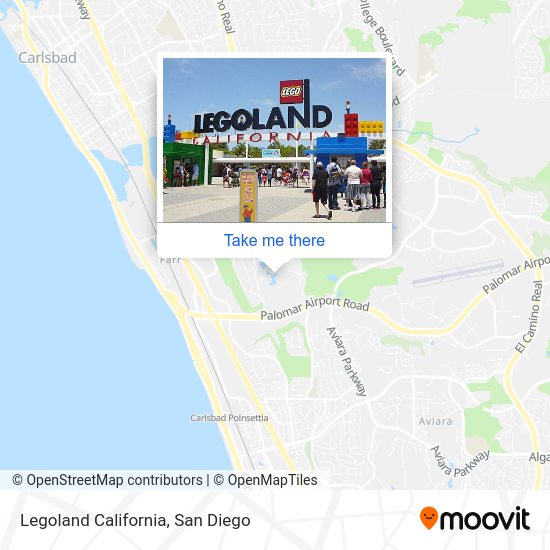 How to get to Legoland California in Carlsbad by bus, train or light rail?
