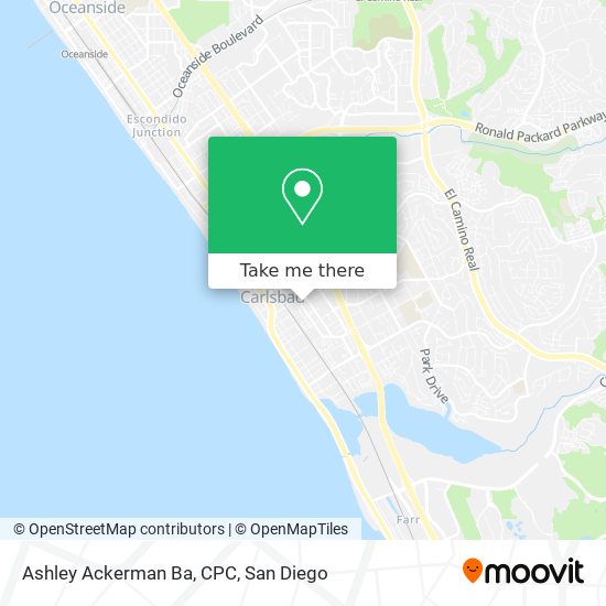 Cómo llegar a Ashley Ackerman Ba, CPC en Carlsbad en Autobús, Tren