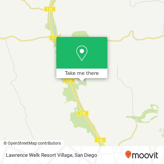 Welk San Diego Map How to get to Lawrence Welk Resort Village in Hidden Meadows by Bus or