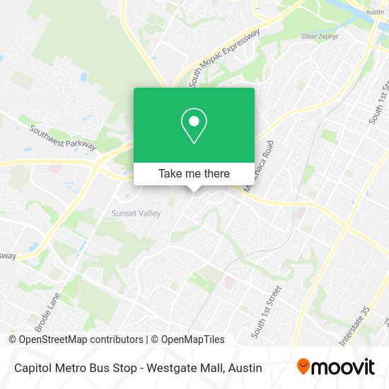 How to get to Capitol Metro Bus Stop Westgate Mall in Austin by bus?