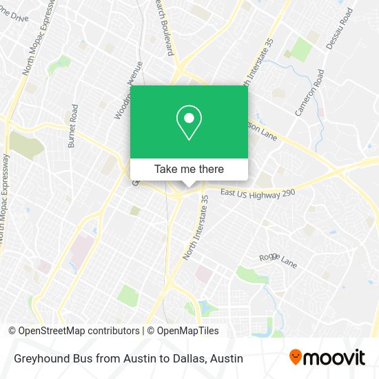 ¿Cómo llegar a Greyhound Bus from Austin to Dallas en autobús o tren