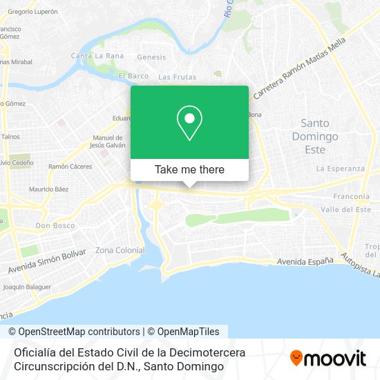 ¿Cómo llegar a Oficialía del Estado Civil de la Decimotercera