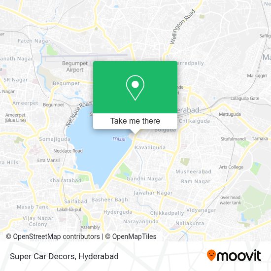How to get to Super Car Decors in Hyderabad by bus or metro?