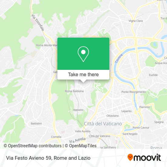 How to get to Via Festo Avieno 59 in Roma by bus or train?