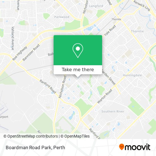 How to get to Boardman Road Park in Canning Vale by Bus or Train?