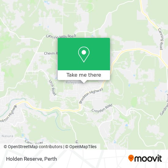 How to get to Holden Reserve in Roleystone by Bus or Train?