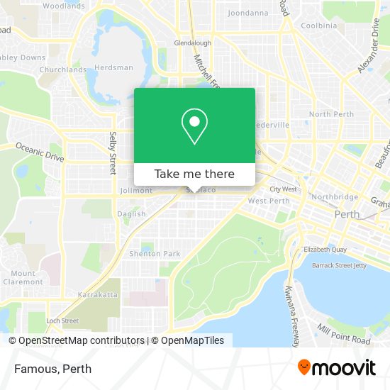 How to get to Famous in Subiaco by Train or Bus?