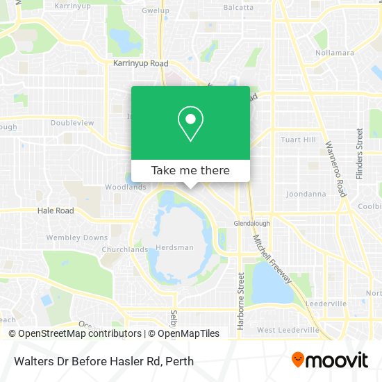 How to get to Walters Dr Before Hasler Rd in Osborne Park by Bus or Train?