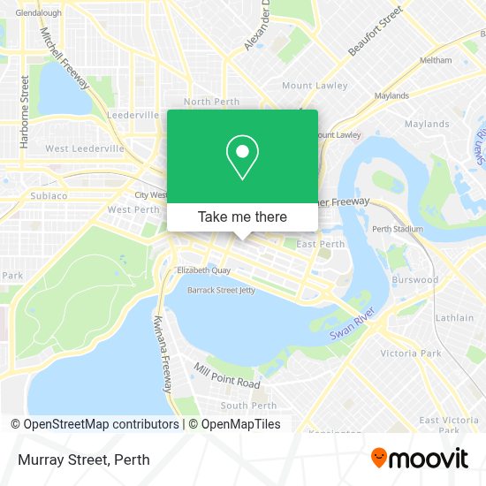 How to get to Murray Street in Perth by bus or train?