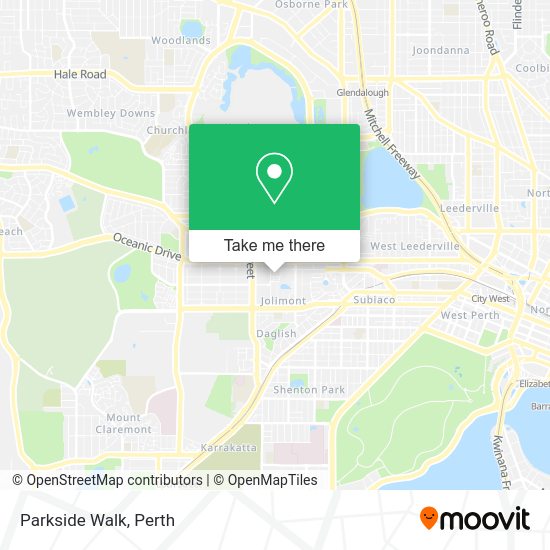 How to get to Parkside Walk in Jolimont by Bus or Train?