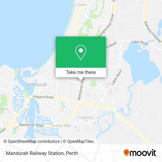 How to get to Mandurah Railway Station by bus or train?