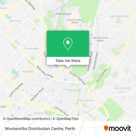 How to get to Woolworths Distribution Centre in Perth Airport by bus or