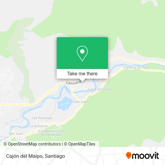 ¿Cómo llegar a Cajón del Maipo en San José De Maipo en Micro o metro?