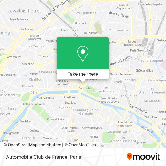 How To Get To Automobile Club De France In Paris By Metro, Bus, Train, Rer Or Light Rail?