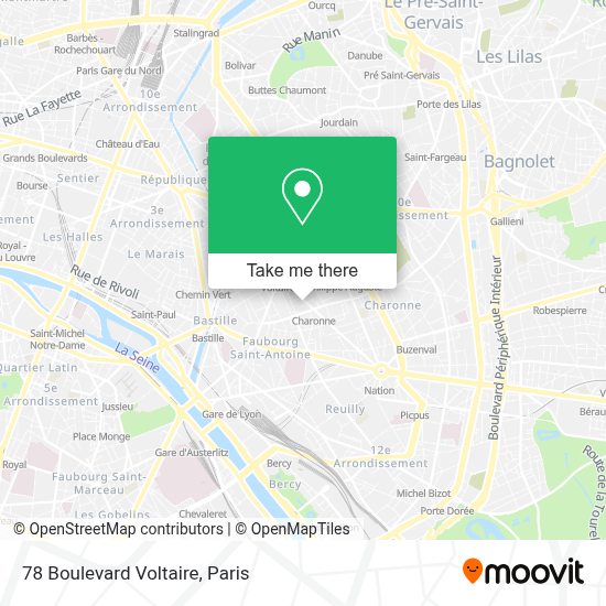 Boulevard Voltaire Paris Map Come arrivare a 78 Boulevard Voltaire a Paris con Bus, Metro, Treno o RER?
