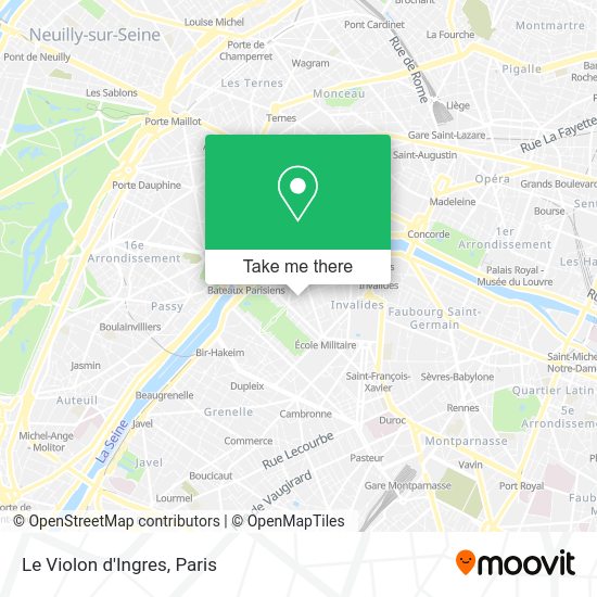 How to get to Le Violon d'Ingres in Paris by bus, metro, RER, light