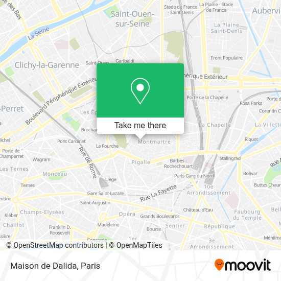 How To Get To Maison De Dalida In Paris By Metro Bus Train Light Rail Or Rer
