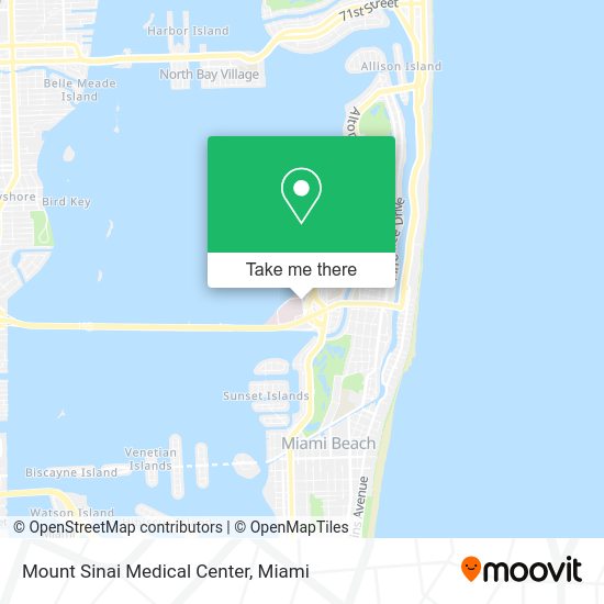 How to get to Mount Sinai Medical Center in Miami Beach by bus or light rail?