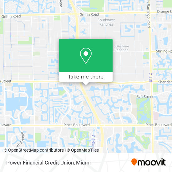 Como chegar até Power Financial Credit Union em MiramarPembroke Pines