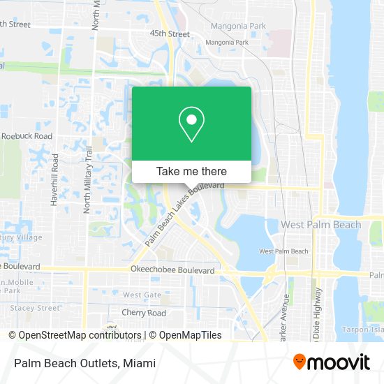 How to get to Palm Beach Outlets in West Palm Beach by bus?