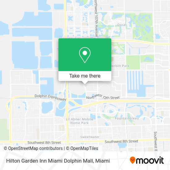 How to get to Hilton Garden Inn Miami Dolphin Mall in North Westside by