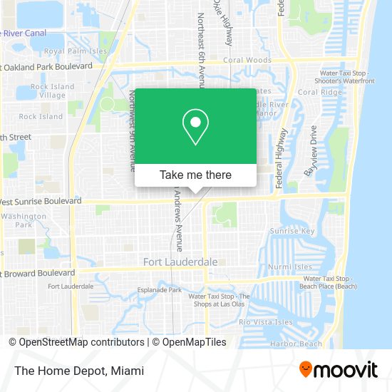 How to get to The Home Depot in Fort Lauderdale by Bus or Train?