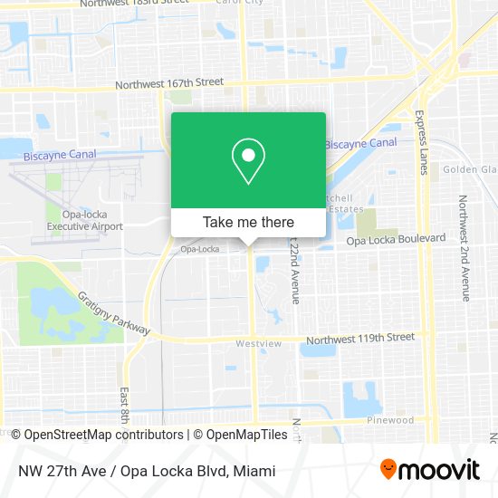 How to get to NW 27th Ave / Opa Locka Blvd in Miami by bus or train?